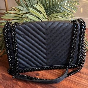 Aldo Black Chained Shoulder Clutch